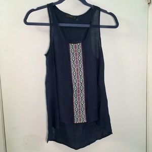 THML Boho embroidered tank top